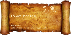 Tanos Martin névjegykártya